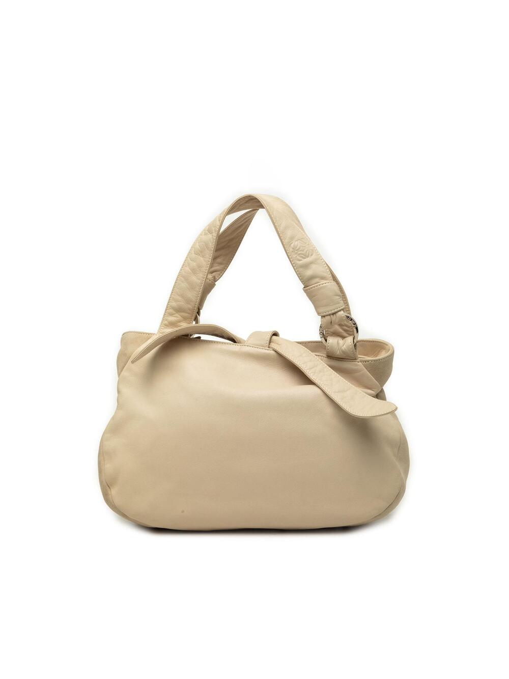 Loewe Suede Trimmed Soft Nappa Handbag #347676L35B